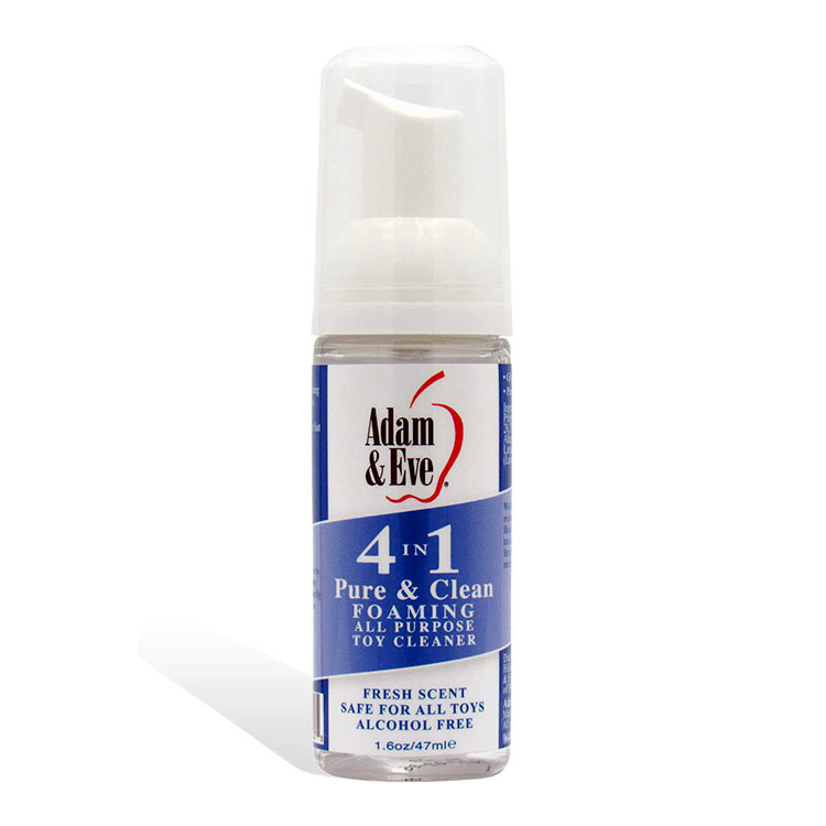 064F200084 Adam & Eve PURE & CLEAN - Foaming Toy Cleaner - 47 ml Bottle - Image 1