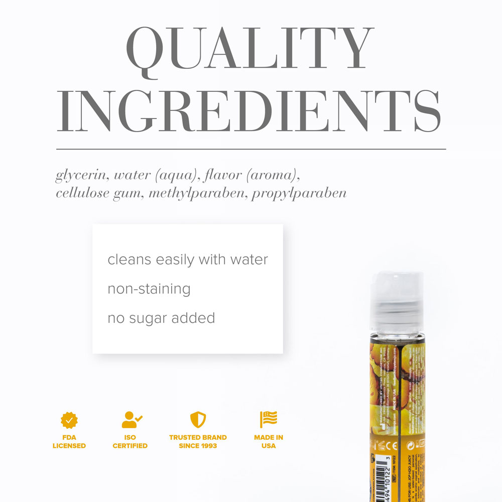 JO H2O Juicy Pineapple Lube - 30 mL - Pineapple Flavoured Water Based Lubricant - 30 ml Bottle - Image 4