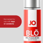 JO Blo Strawberry - Strawberry Flavoured Oral Pleasure Gel - 30 ml Bottle - Image 5