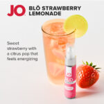 JO Blo Strawberry Lemonade - Strawberry Lemonade Flavoured Oral Pleasure Gel - 30 ml Bottle - Image 2