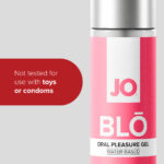 JO Blo Strawberry Lemonade - Strawberry Lemonade Flavoured Oral Pleasure Gel - 30 ml Bottle - Image 5