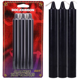 Doc Johnson Japanese Drip Candles – Black 3-Pack