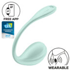 Satisfyer Smooth Petal - Mint - Mint USB Rechargeable Wearable Stimulator with App Control - Image 2