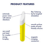 Satisfyer Ultra Power Bullet 7 - Yellow USB Rechargeable Bullet - Image 3