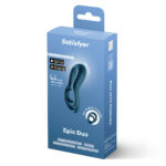 Satisfyer Epic Duo - Navy Blue USB Rechargeable Cock & Balls Ring with App Control - Image 9