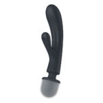 Satisfyer Triple Lover - Grey USB Rechargeable Rabbit Vibrator and Massage Wand - Image 3