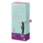Satisfyer Triple Lover - Grey USB Rechargeable Rabbit Vibrator and Massage Wand - Image 8