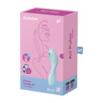 Satisfyer Curvy Trinity 5 - Blue USB Rechargeable Air Pulse Stimulator & Vibrator with App Control - Image 8