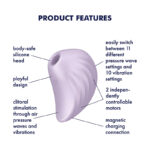 Satisfyer Pearl Diver - Violet - Violet USB Rechargeable Air Pulsation Stimulator - Image 2