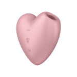 Satisfyer Cutie Heart - Light Pink - Light Pink USB Rechargeable Air Pulsation Stimulator with Vibration - Image 4
