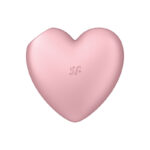 Satisfyer Cutie Heart - Light Pink - Light Pink USB Rechargeable Air Pulsation Stimulator with Vibration - Image 6