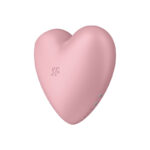 Satisfyer Cutie Heart - Light Pink - Light Pink USB Rechargeable Air Pulsation Stimulator with Vibration - Image 7