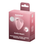 Satisfyer Cutie Heart - Light Pink - Light Pink USB Rechargeable Air Pulsation Stimulator with Vibration - Image 9