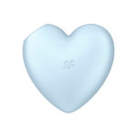 Satisfyer Cutie Heart - Blue - Blue USB Rechargeable Air Pulsation Stimulator with Vibration - Image 5