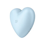 Satisfyer Cutie Heart - Blue - Blue USB Rechargeable Air Pulsation Stimulator with Vibration - Image 6