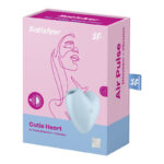 Satisfyer Cutie Heart - Blue - Blue USB Rechargeable Air Pulsation Stimulator with Vibration - Image 8