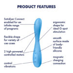 Satisfyer G-Spot Flex 4 - Blue USB Rechargeable Vibrator with App Control - Image 2