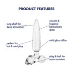 Satisfyer Triple Crystal 1 - Clear - Clear Glass 3-in-1 Butt Plug - Image 2