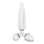 Satisfyer Triple Crystal 1 - Clear - Clear Glass 3-in-1 Butt Plug - Image 3