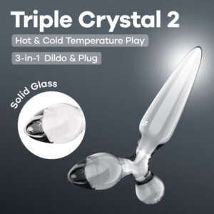Satisfyer Triple Crystal 2 Glass Dildo
