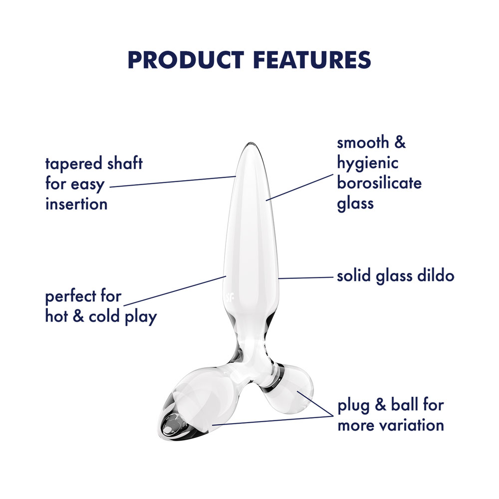 Satisfyer Triple Crystal 2 Glass Dildo - Image 2