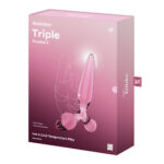 Satisfyer Triple Crystal 2 - Pink - Pink Glass 3-in-1 Butt Plug - Image 7
