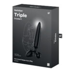 Satisfyer Triple Crystal 1 - Black - Black Glass 3-in-1 Butt Plug - Image 7