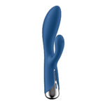 Satisfyer Spinning Rabbit 1 - Blue - Blue 20 cm USB Rechargeable Rotating Rabbit Vibrator - Image 7