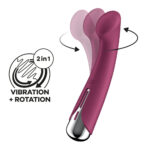 Satisfyer Spinning G-Spot 1 - Red - Red 16.5 cm USB Rechargeable Rotating Vibrator - Image 2
