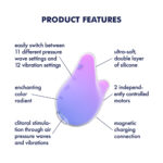 Satisfyer Mermaid Vibes - Violet/Pink - Violet/Pink USB Rechargeable Air Pulse Stimulator - Image 3
