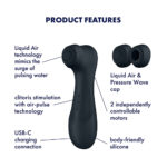 Satisfyer Pro 2 Generation 3 - Dark Grey - Dark Grey Touch-Free USB-C Rechargeable Clitoral Stimulator - Image 3