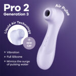 Satisfyer Pro 2 Generation 3 - Lilac - Lilac Touch-Free USB-C Rechargeable Clitoral Stimulator