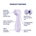 Satisfyer Pro 2 Generation 3 - Lilac - Lilac Touch-Free USB-C Rechargeable Clitoral Stimulator - Image 3