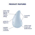 Satisfyer Dew Drop - Light Blue USB Rechargeable Stimulator - Image 3