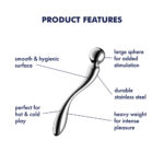 Satisfyer Star Force 2 - Chrome Steel 22 cm Dildo - Image 2