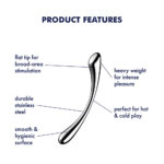 Satisfyer Cosmic Crest 1 - Chrome Steel 24 cm Dildo - Image 2