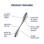 Satisfyer Star Force 3 - Chrome Steel 27 cm Dildo - Image 2