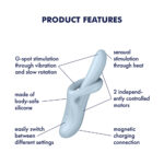 Satisfyer Heat Flex 4 - Blue - Blue USB Rechargeable Heating Vibrator - Image 3