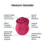 Satisfyer Tongue Twister - Pink USB Rechargeable Stimulator - Image 2