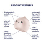 Satisfyer Mochi - Beige - Beige USB Rechargeable Air Pulse Stimulator - Image 2