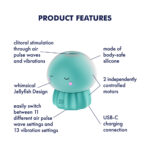 Satisfyer Jelly-cious - Green - Green USB Rechargeable Air Pulse Stimulator - Image 2