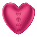 Satisfyer Cutie Heart - Battery Operated - Pink Air Pulsation Stimulator with Vibration - Image 5