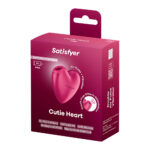 Satisfyer Cutie Heart - Battery Operated - Pink Air Pulsation Stimulator with Vibration - Image 7