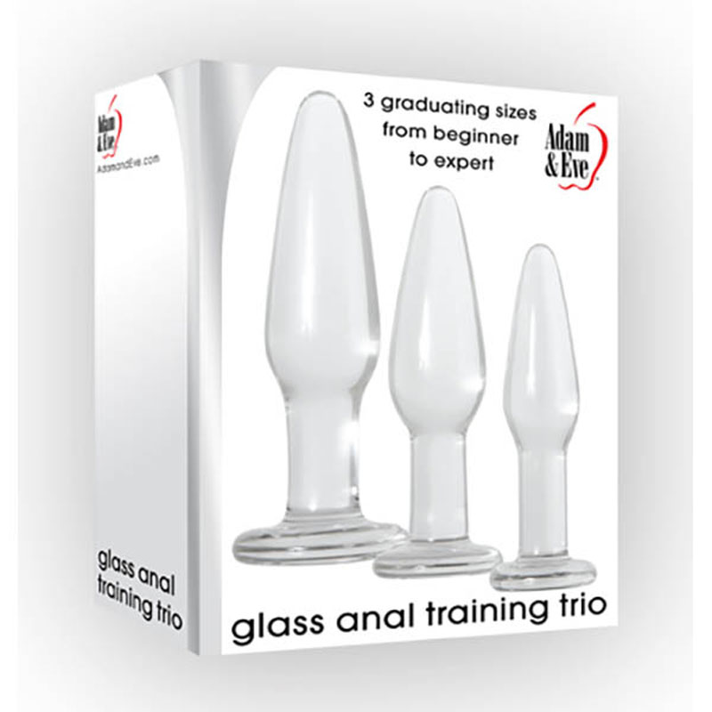896f-2400 Adam & Eve Glass Anal Training Trio
