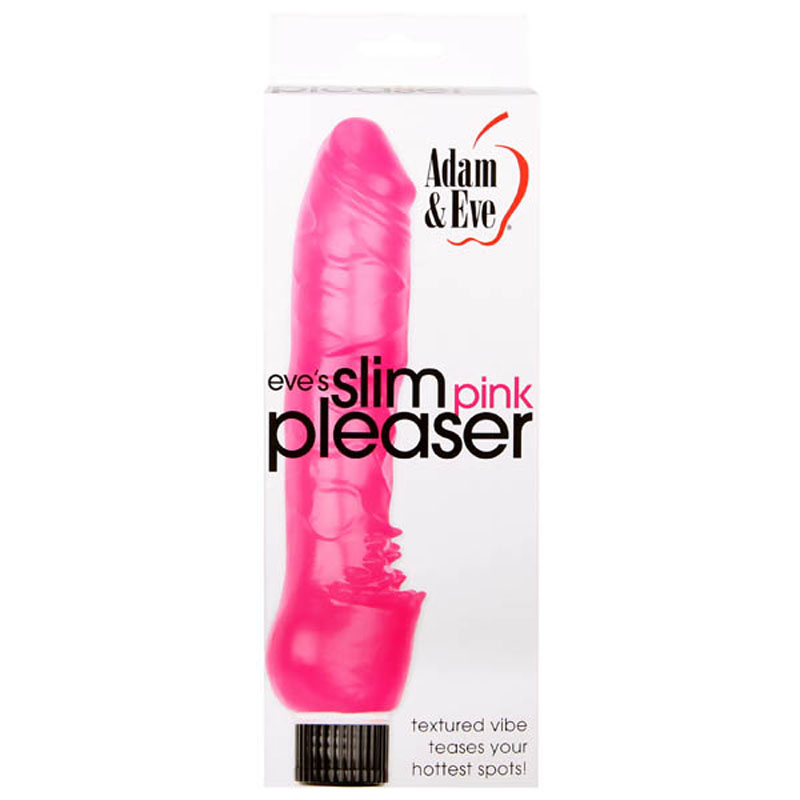 A533200000 Adam & Eve Eve's Slim Pink Pleaser - Pink 20.3 cm (8'') Vibrator - Image 1