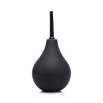 CleanStream Thin Tip Silicone Enema Bulb - Black Unisex Douche - Image 2