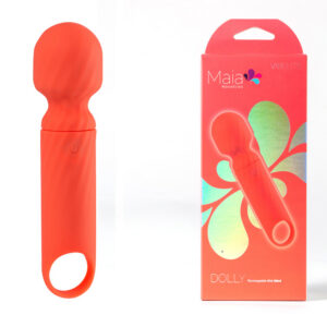 Maia Dolly Mini Wand Vibrator, Orange