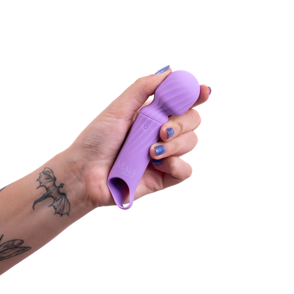 Maia Dolly Mini Wand Vibrator – Purple - Image 5