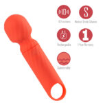 Maia DOLLY - Orange - Orange 12.7 cm USB Rechargeable Massage Wand - Image 3