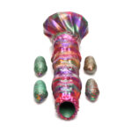 Creature Cocks Larva Silicone Dildo - Coloured 22.9 cm Fantasy Dildo with Eggs - Image 6